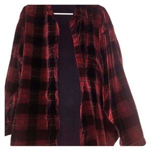 Men’s red plaid coat
